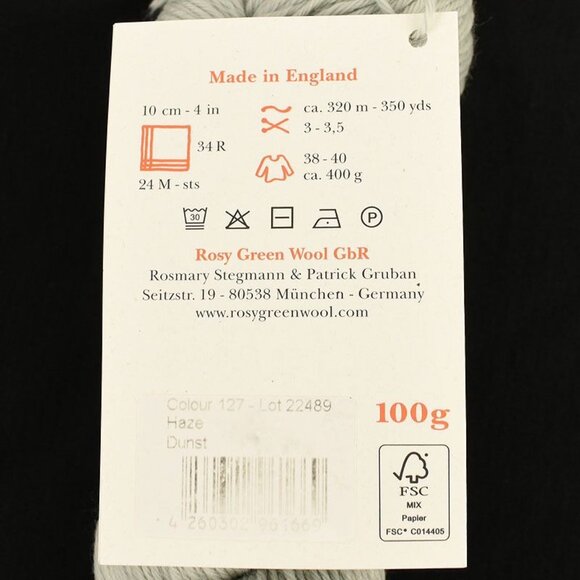 Rosy Green Wool Cheeky Merino Joy Yarn Organic Merino Wool Haze - Picture 4 of 4